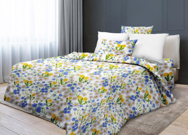 Простыня на резинке 160*200 см, бязь "Люкс", борт 25 см (Рассвет)