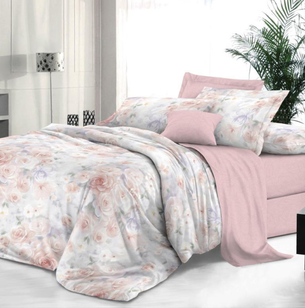 Комплект постельного белья Евростандарт, сатин "Престиж" (Романтика)