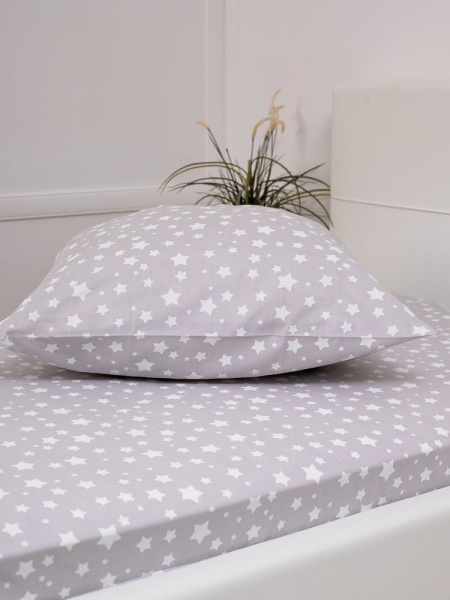 Наволочка 70*70 см, перкаль, детская расцветка (Звёзды)