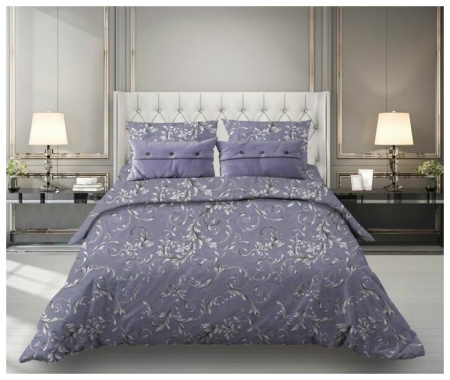 Простыня 1,5-спальная, бязь "Комфорт" (Валенсия, сиреневый)