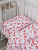 Пододеяльник 112*147 см в детскую кроватку, перкаль, детская расцветка (Фламинго)