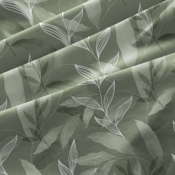 Комплект постельного белья Семейный, бязь  ГОСТ (Китос, зеленый)