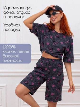 Костюм женский, модель 176, трикотаж (Панды)