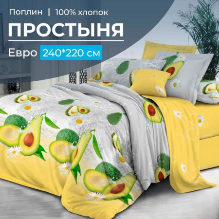 Простыня Евро, поплин (Тейсти (компаньон))