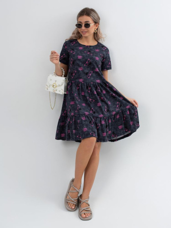 Платье женское, модель 174, трикотаж (Панды)