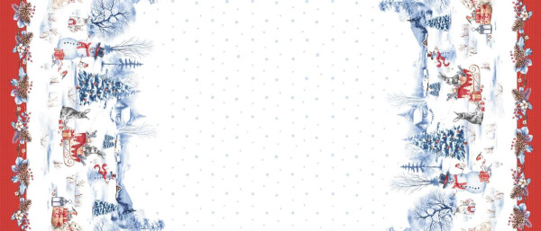 Скатерть 150*250 см, рогожка (Праздник)