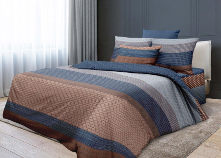 Простыня Евро, бязь "Люкс" (Геометрия)