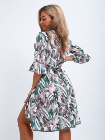 Халат женский, модель 130, трикотаж (Джунгли)