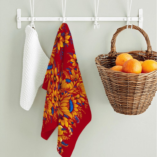 Комплект полотенец 48*60 см, 3 шт., рогожка (Народные мотивы)