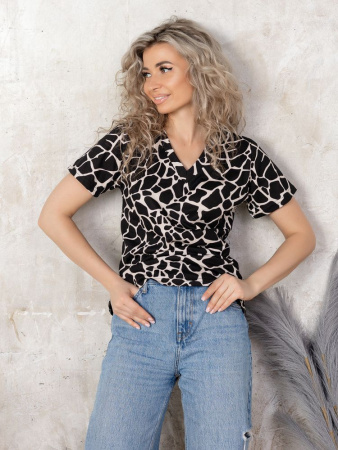 Футболка женская, модель 137, трикотаж (Жираф)