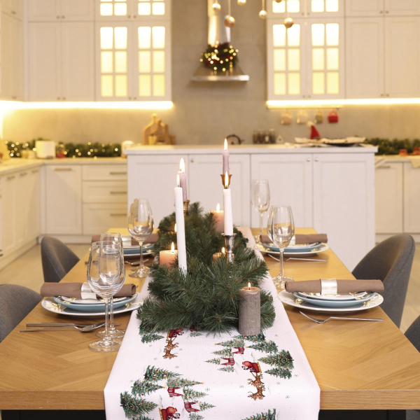 Дорожка для сервировки 50*150 см, хлопок 100% (Очарование нового года)