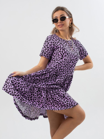 Платье женское, модель 174, трикотаж (Лео, сиреневый)