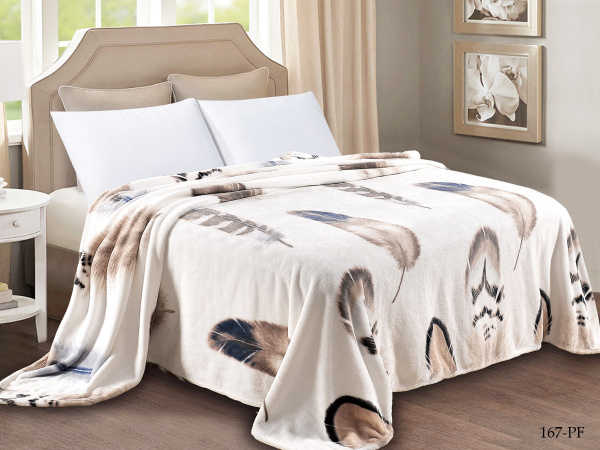 Плед 145*210 см, Велсофт  (Перья)