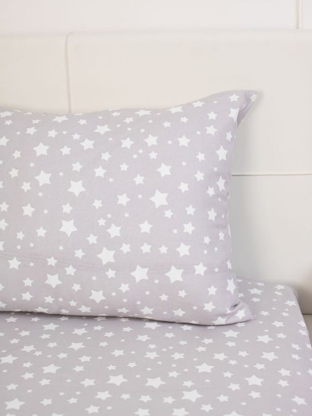 Наволочка 50*70 см, перкаль, детская расцветка (Звёзды)