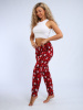 Брюки женские, модель 162, трикотаж (Елочка, красный)