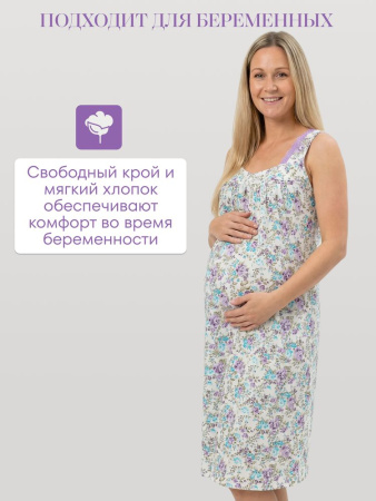 Сорочка ночная женская, мод. 449, трикотаж (Прелесть (сиреневый))