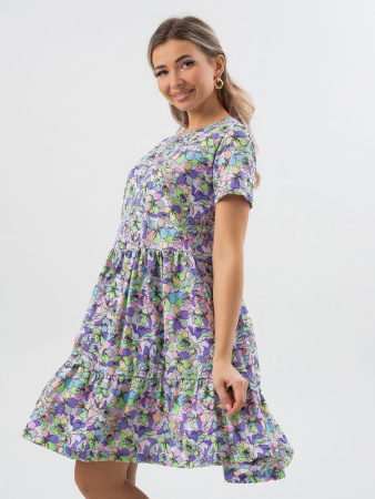 Платье женское, модель 174, трикотаж (Незабудка)