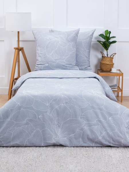 Наволочка 70*70 см, бязь "Комфорт" (Вернисаж, светло-серый)