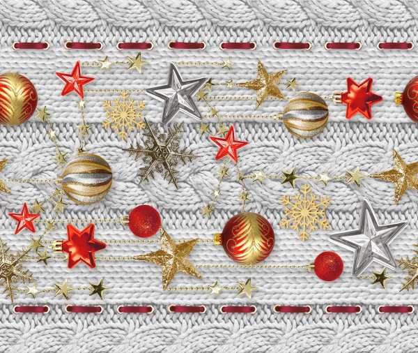 Дорожка для сервировки 50*150 см, хлопок 100% (Новогодняя звезда)