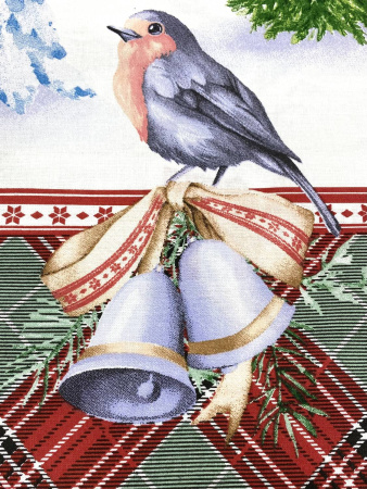 Простыня на резинке 160*200 см, бязь ГОСТ, борт 25 см (Зимняя сказка)