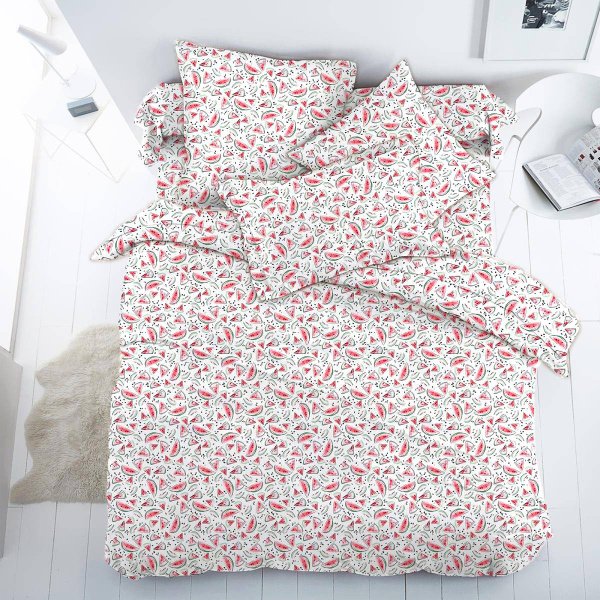 Наволочка 60*60 см, перкаль, детская расцветка (Арбузики)