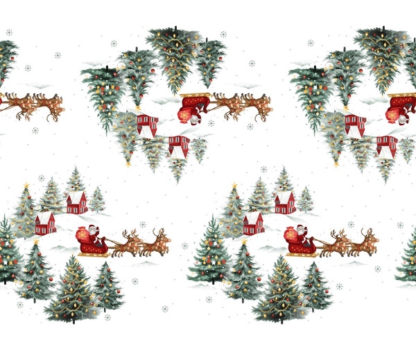 Дорожка для сервировки 50*150 см, хлопок 100% (Очарование нового года)