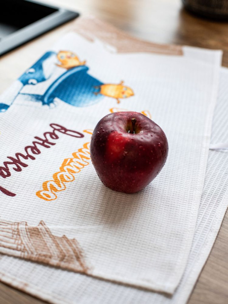 Комплект вафельных полотенец 48*60 см, 3 штуки (Вкусное настроение)