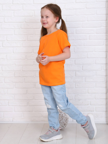Футболка детская, модель 321, трикотаж (Оранжевый)