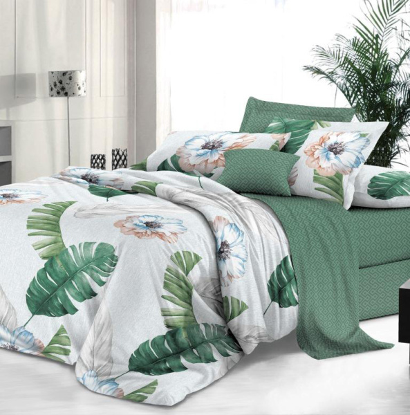 Комплект постельного белья 1,5-спальный, сатин "Престиж" (Фаина)