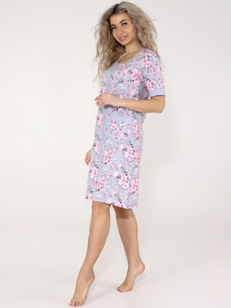 Халат женский, модель 124,трикотаж  (Розы)