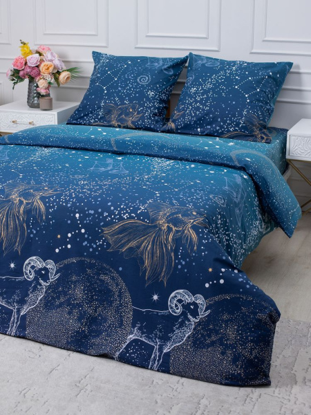 Пододеяльник 2-спальный, перкаль (Млечный путь)