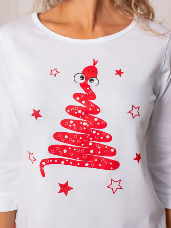 Пижама женская, модель 162, трикотаж (Змейка, красный)