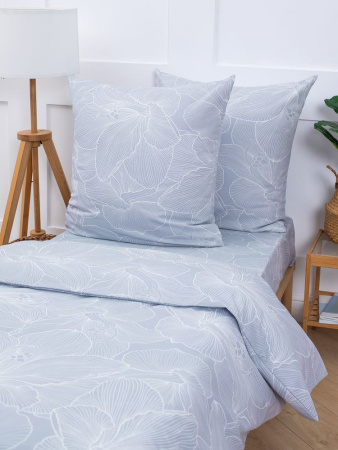 Простыня 1,5-спальная, бязь "Комфорт" (Вернисаж, светло-серый)