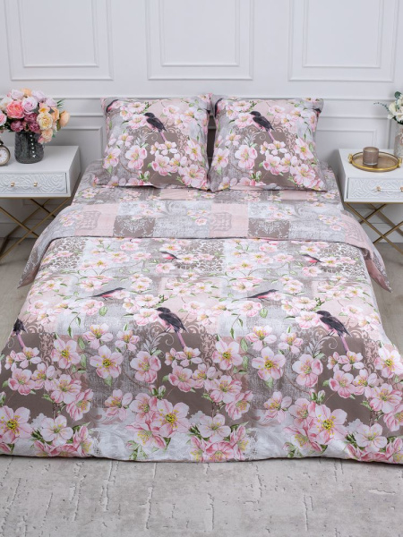 Комплект постельного белья 2-спальный с Евро простыней, перкаль (Торриджани)