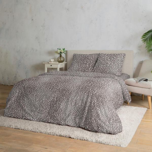 Комплект постельного белья Семейный, перкаль (Дымчатый Лео)