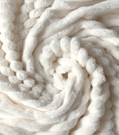 Плед 175*210 см, Велсофт - жаккард, Нежность (Шампань-страйп)