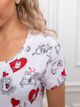 Сорочка ночная женская,мод. 450,трикотаж (Котики)