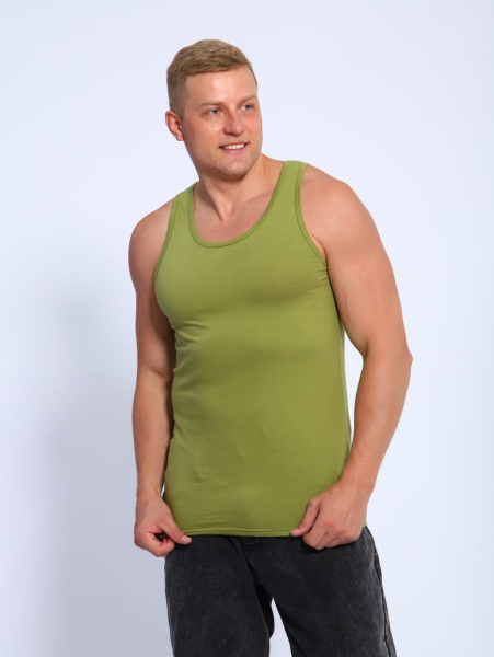 Майка мужская, модель 216, трикотаж (Хаки)