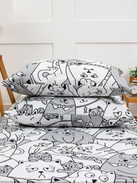 Наволочка 40*60 см, бязь "Комфорт" (Котовасия)