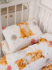 Пододеяльник 112*147 см в детскую кроватку, перкаль, детская расцветка (Рыжие котята)