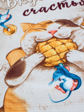 Комплект вафельных полотенец 48*60 см, 3 штуки (Вкусное настроение)