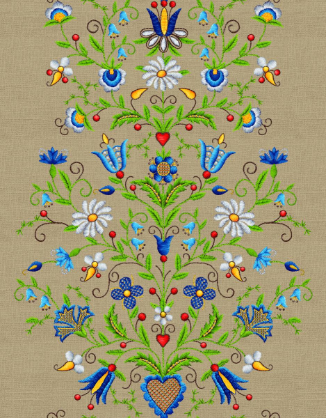 Дорожка для сервировки 50*150 см, хлопок 100% (Цветочный лен)