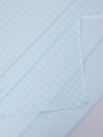 Комплект постельного белья 1,5-спальный, бязь "Комфорт" (Виши, голубой)