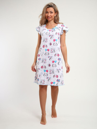 Сорочка ночная женская,мод. 426,трикотаж (Милые ежи)