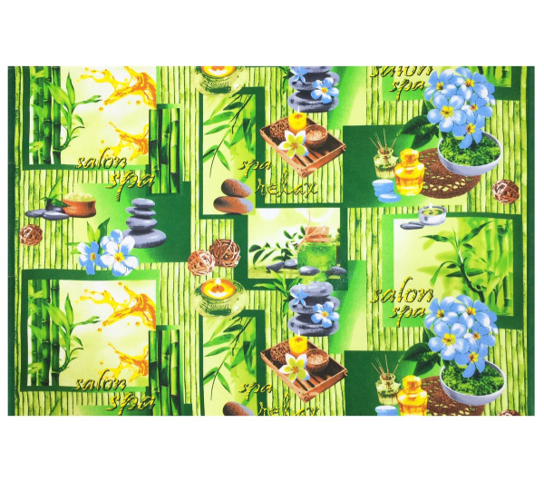 Полотенце вафельное пляжное 80*150 см (Спа, зеленый)