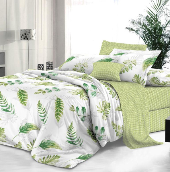 Наволочка 70*70 см, сатин "Престиж", на молнии (Грин (компаньон))