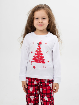 Пижама детская, модель 324, трикотаж (Змейка, красный)